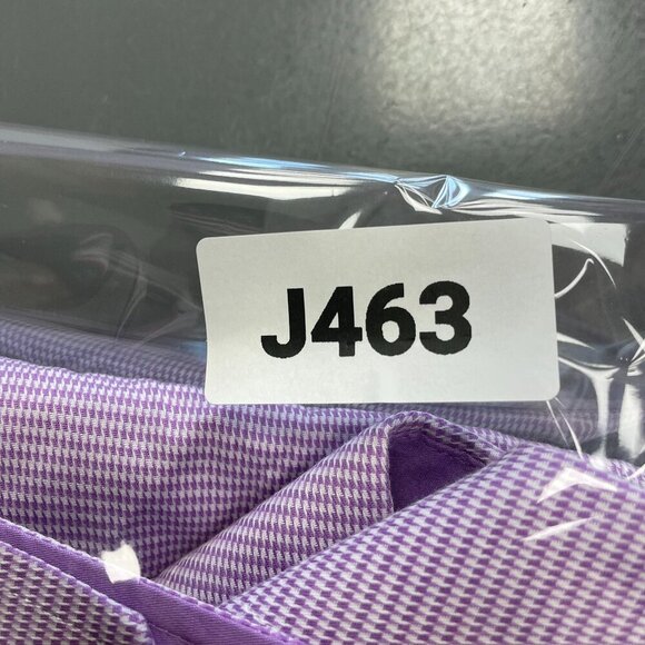 NEW Duchamp London Men's 18.5/ XXL Slim Fit Dress Shirt Stretch Cotton Purple - Picture 6 of 6